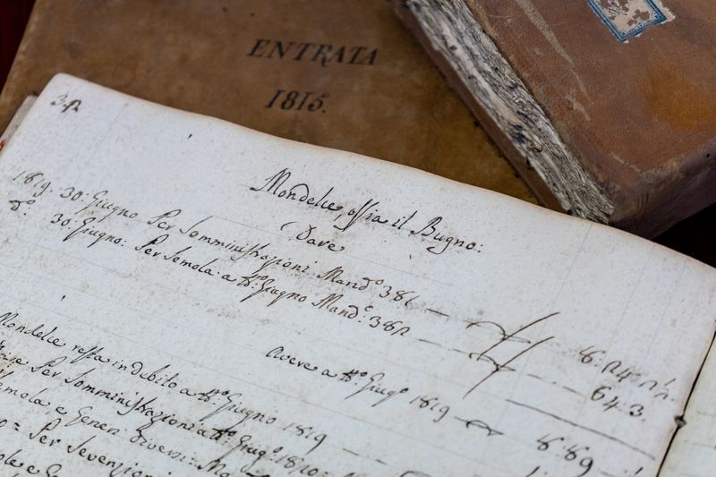 Registre manuscrit du XIXe siècle, archives notariales
